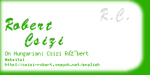 robert csizi business card